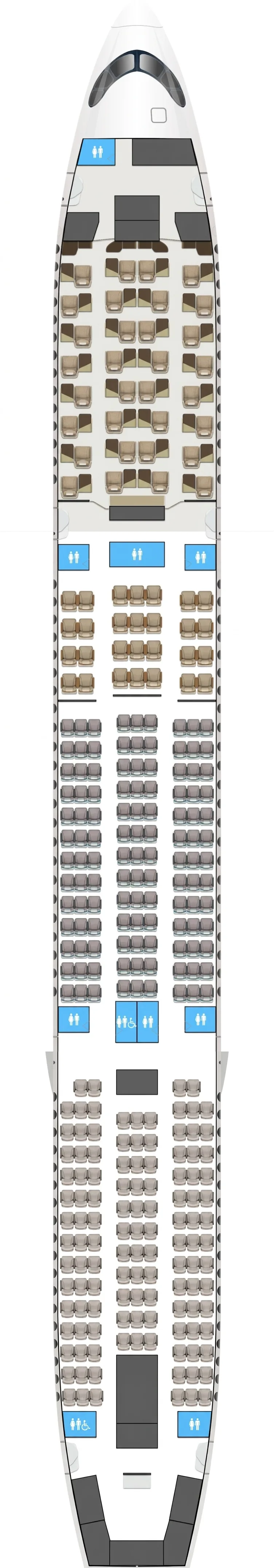 Emirates Airbus A350-900 seat map