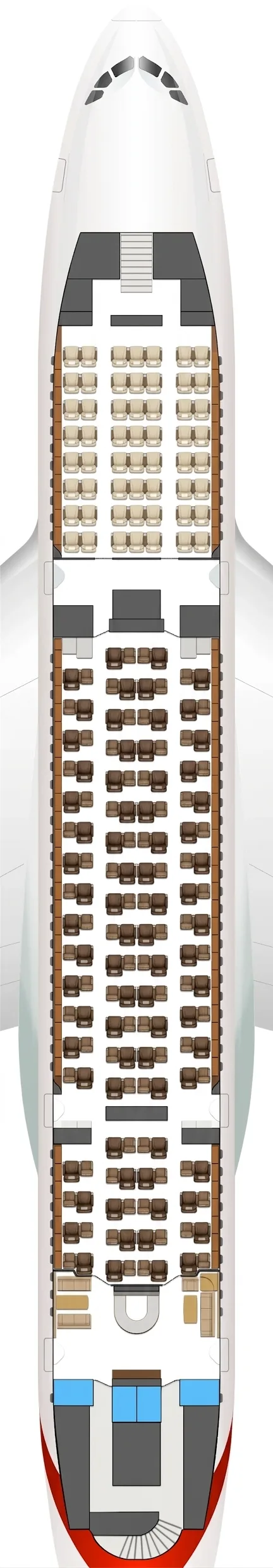 Emirates Airbus A380-800 seat map