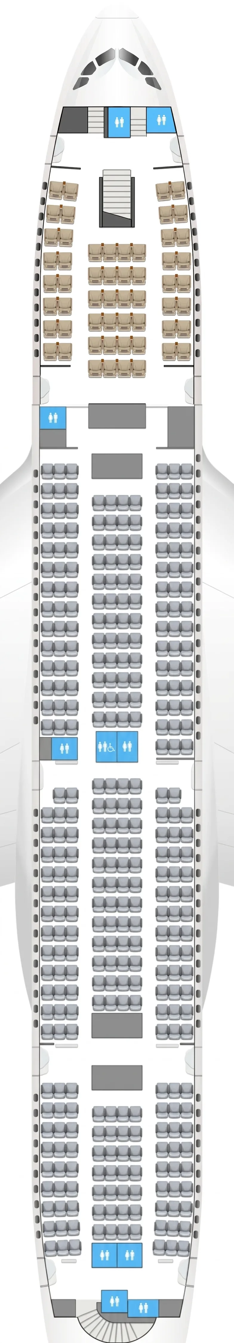 Emirates Airbus A380-800 seat map