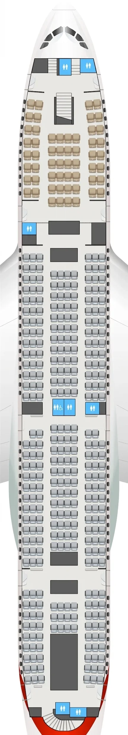 Emirates Airbus A380-800 seat map