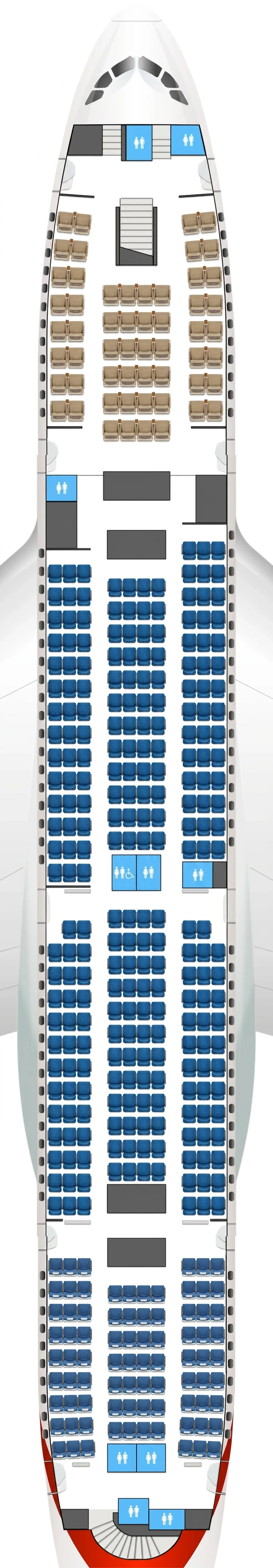 Emirates Airbus A380-800 seat map