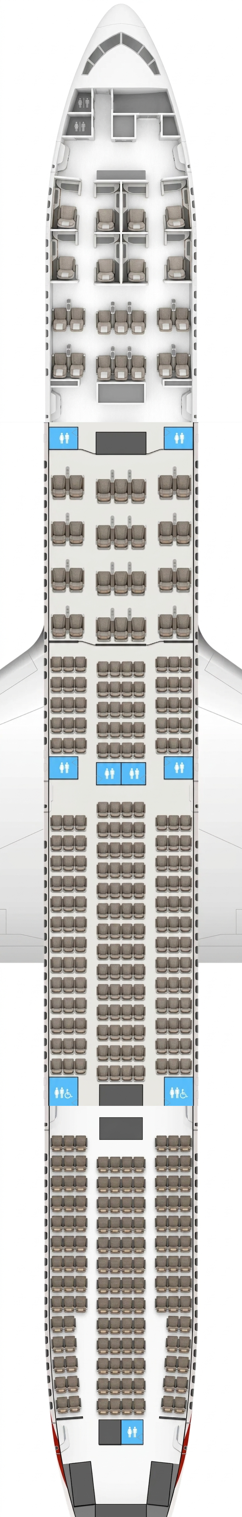 Emirates Boeing 777-300ER seat map