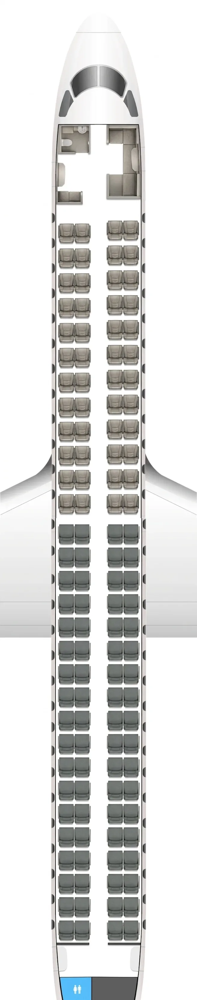 Air Dolomiti Embraer 195 seat map