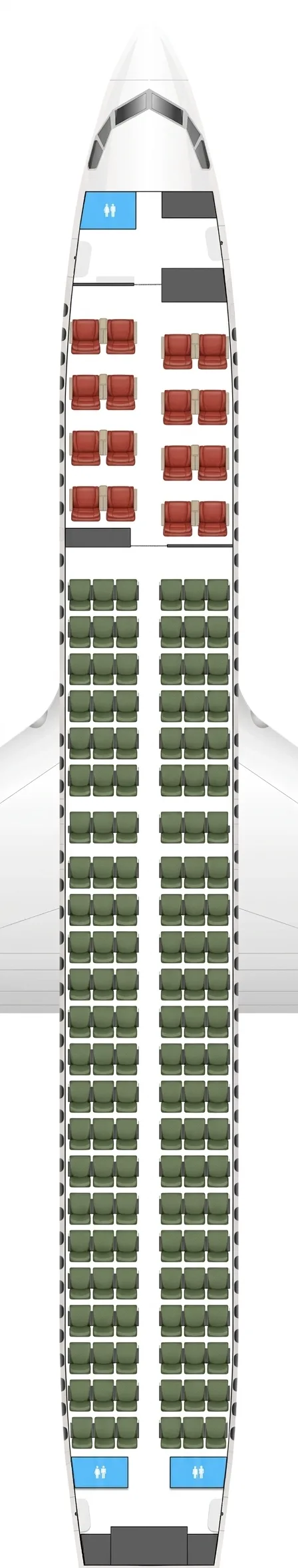 Ethiopian Boeing 737-800 seat map