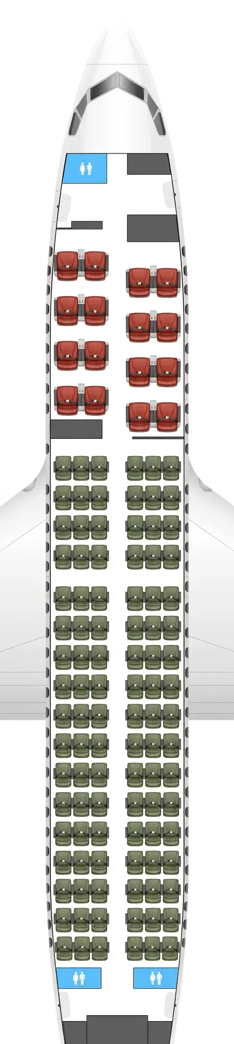 Ethiopian Boeing 737-700 seat map