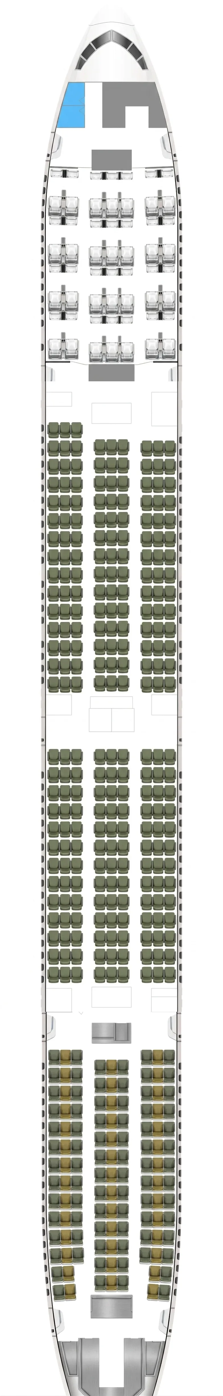Ethiopian Boeing 777-300ER seat map