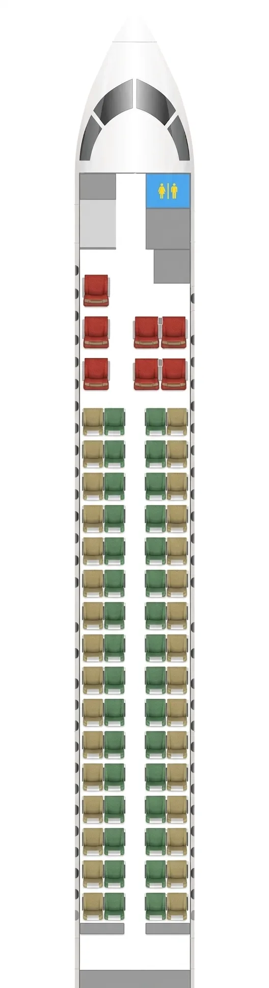 Ethiopian DHC Q400 seat map