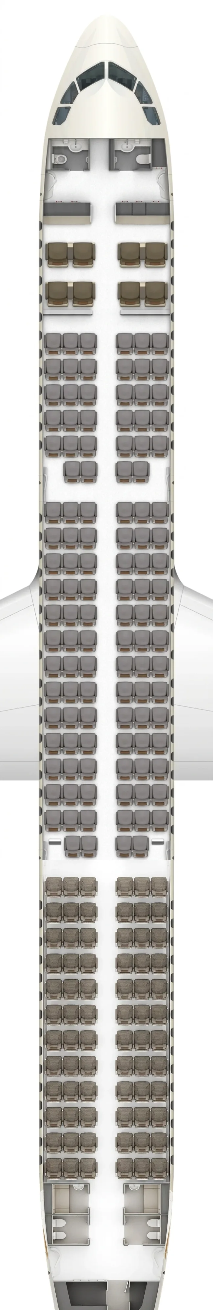 Etihad Airways Airbus A321 seat map