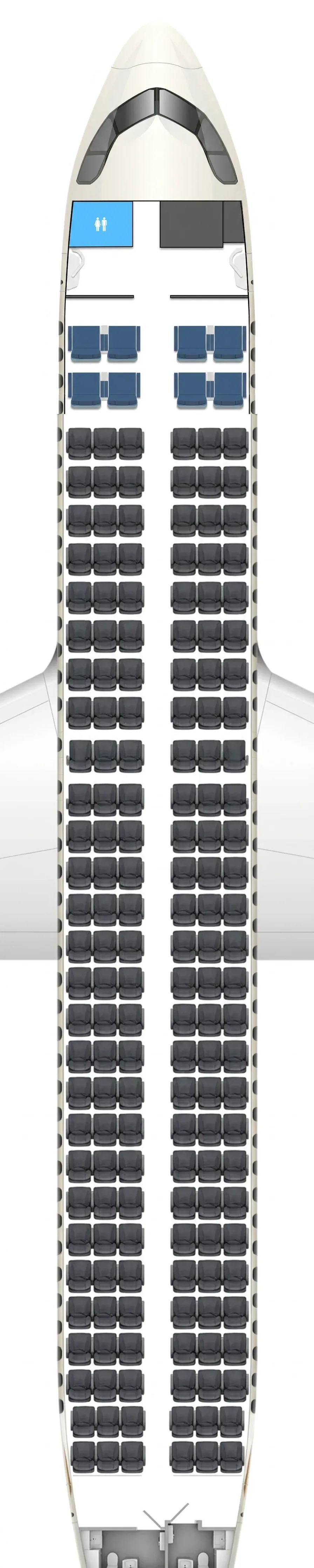 Etihad Airways Airbus A320neo seat map