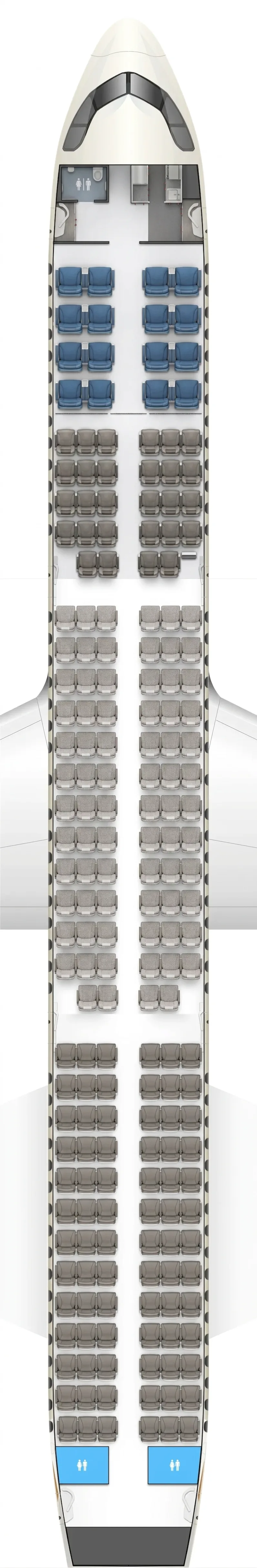 Etihad Airways Airbus A321neo seat map