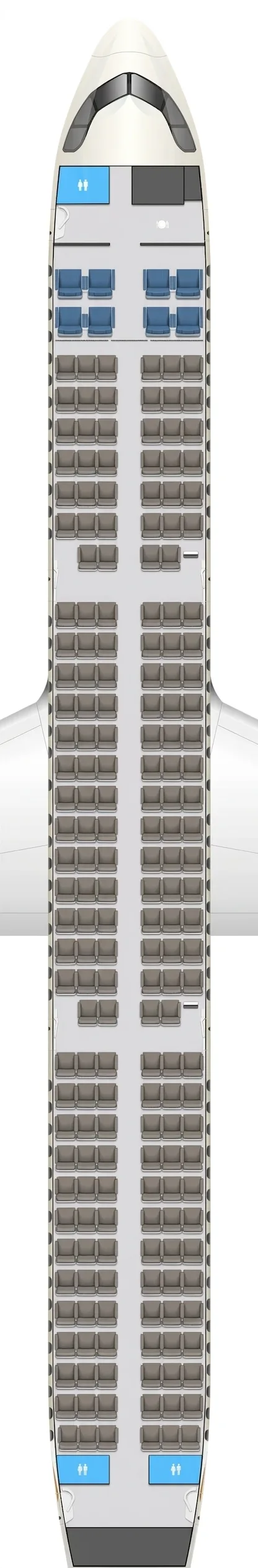 Etihad Airways Airbus A321neo seat map