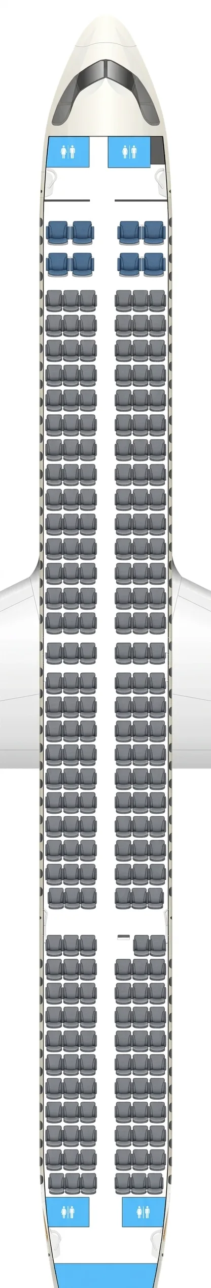 Etihad Airways Airbus A321neo seat map