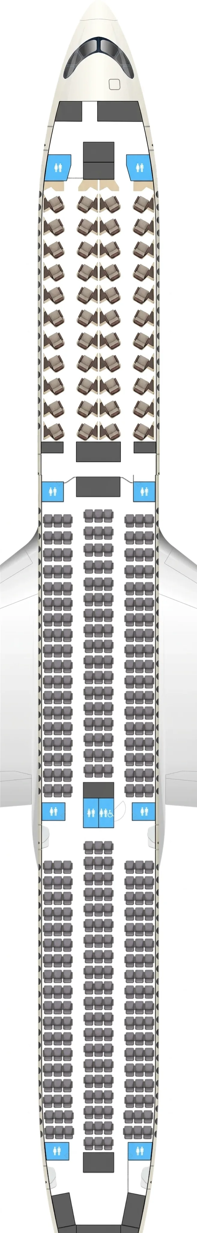 Etihad Airways Airbus A350-1000 seat map
