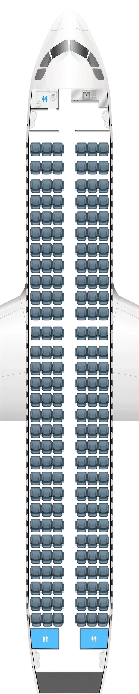 Frontier Airlines Airbus A320 seat map