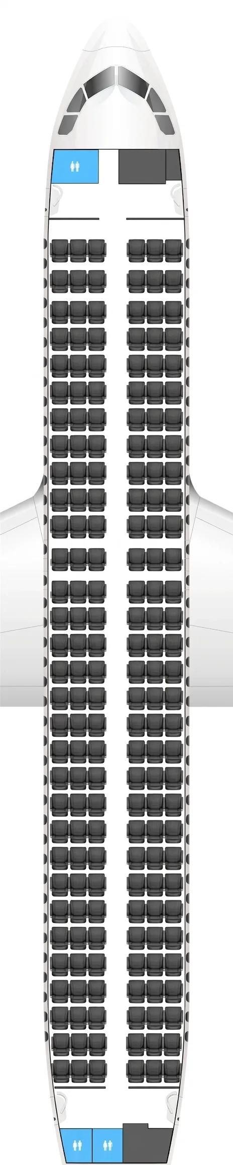 Frontier Airlines Airbus A320neo seat map