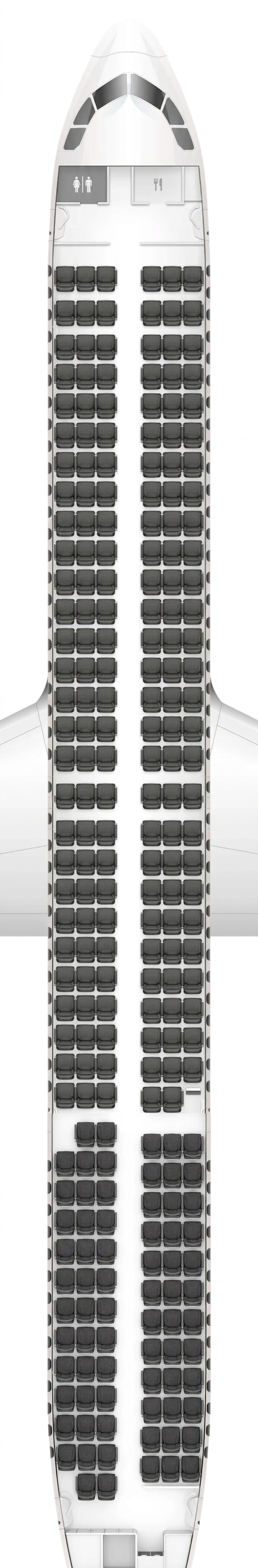 Frontier Airlines Airbus A321neo seat map