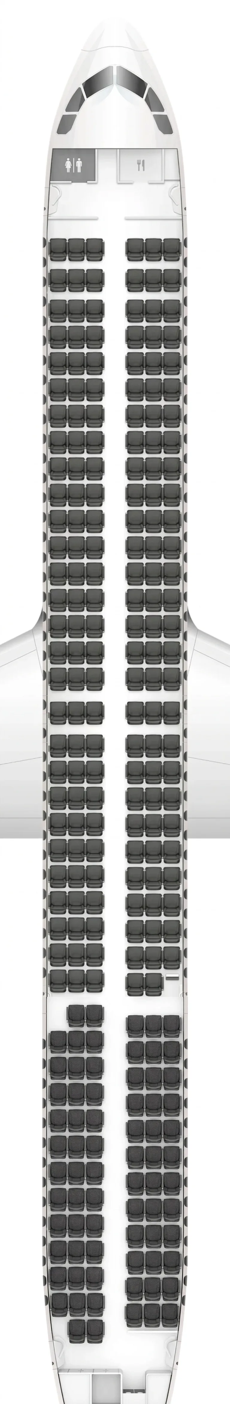 Frontier Airlines Airbus A321neo seat map