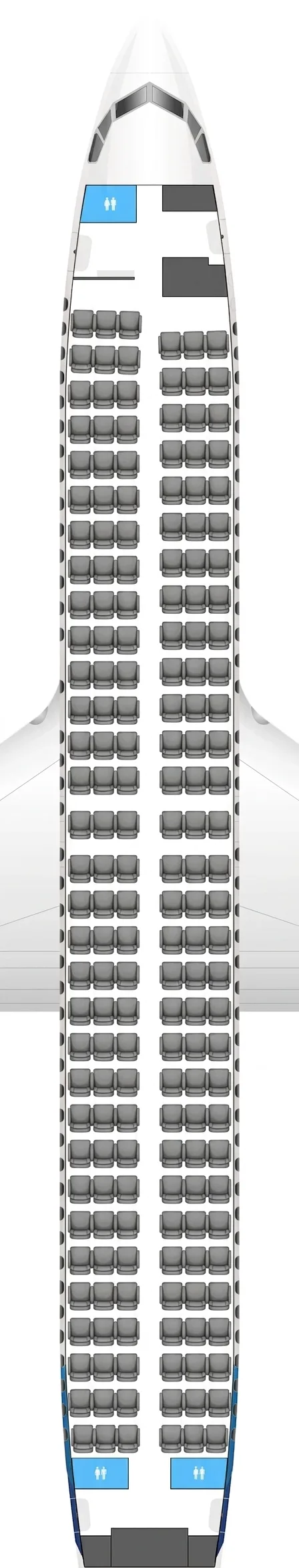 FlySafair Boeing 737-800 seat map