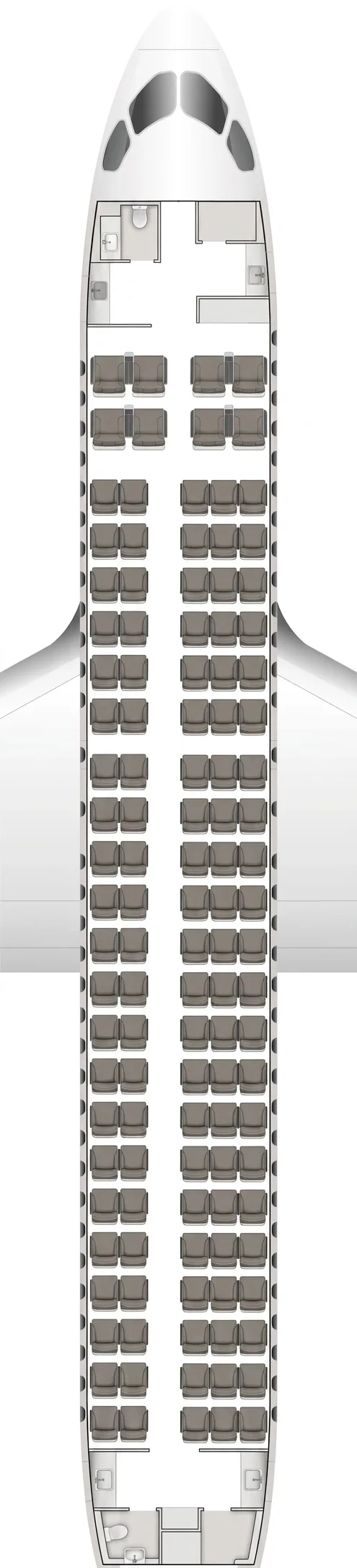 Bulgaria Air Airbus A220-100 seat map
