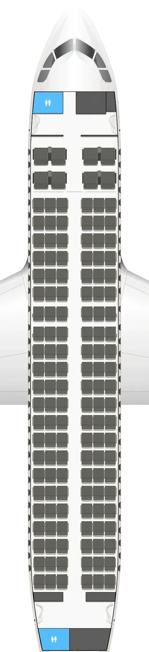 Bulgaria Air Airbus A319 seat map