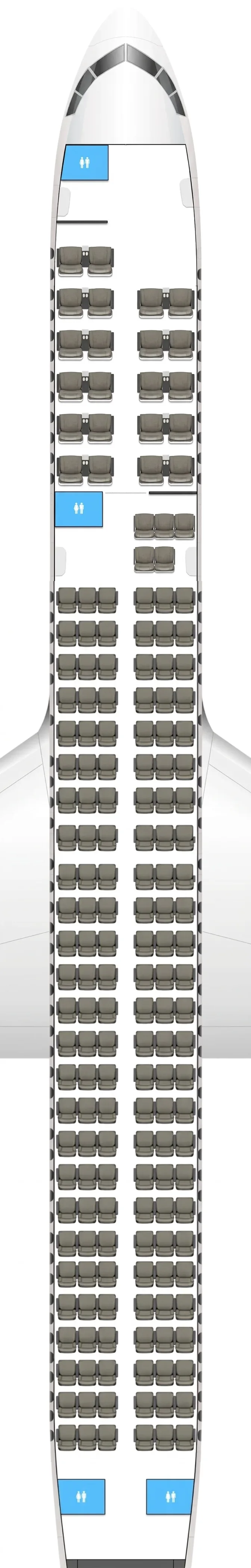 Icelandair Boeing 757-200 seat map