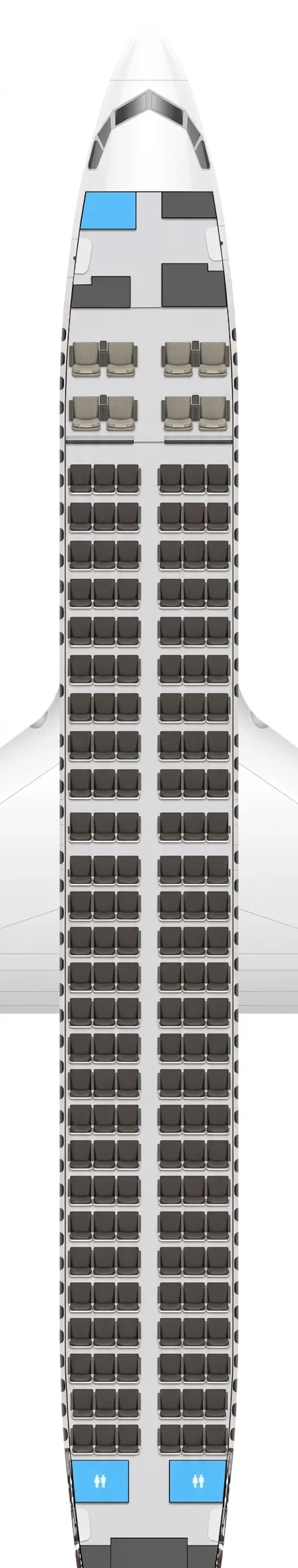 Fiji Airways Boeing 737-800 seat map