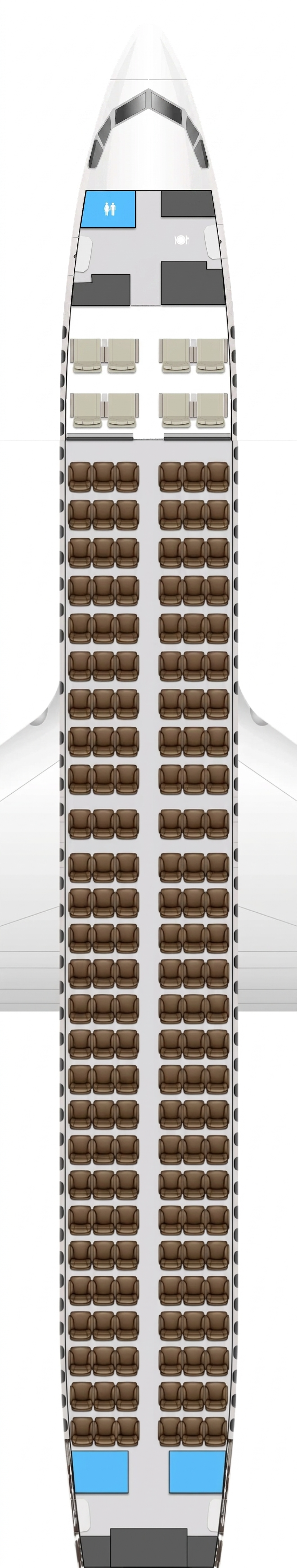 Fiji Airways Boeing 737-Max 8 seat map