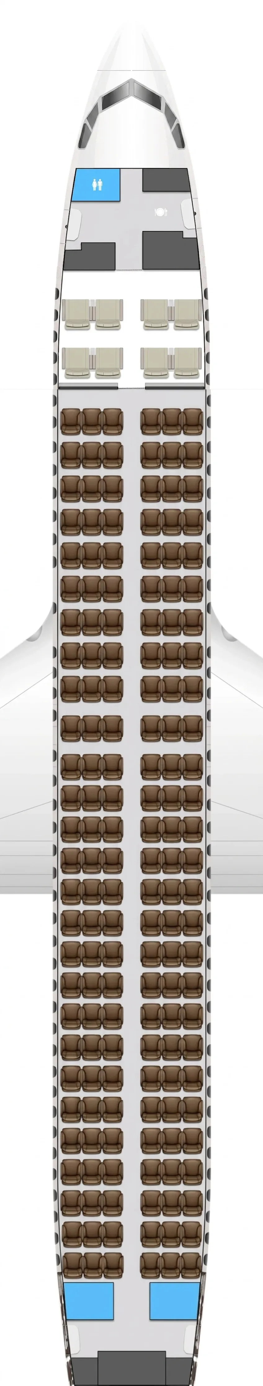 Fiji Airways Boeing 737 MAX 8 seat map