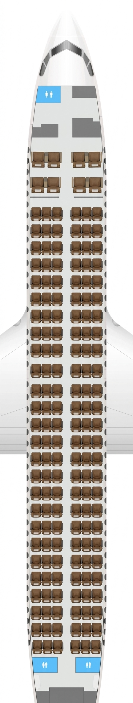 Shanghai Airlines Boeing 737-800 seat map