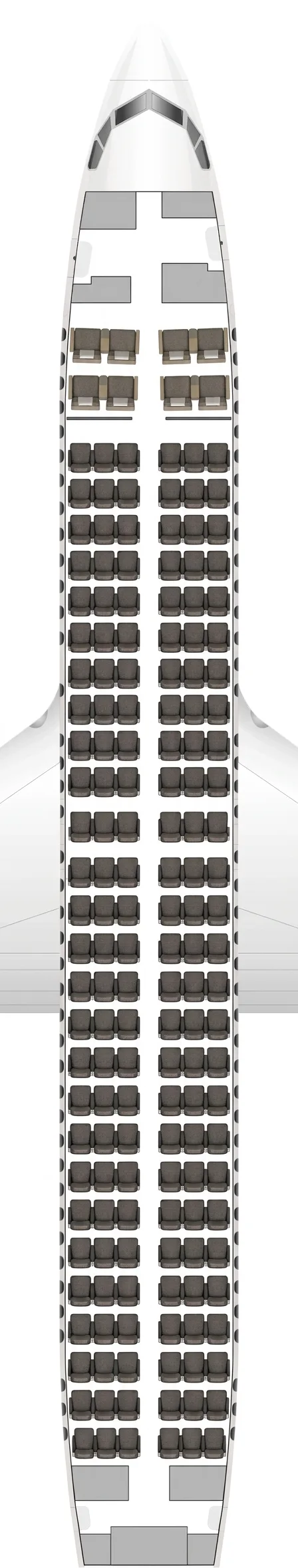 Shanghai Airlines Boeing 737-800 seat map