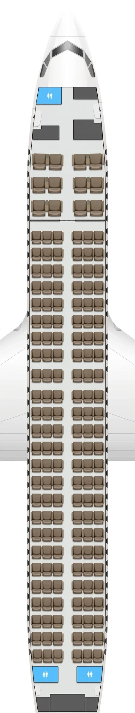 Shanghai Airlines Boeing 737-800 seat map
