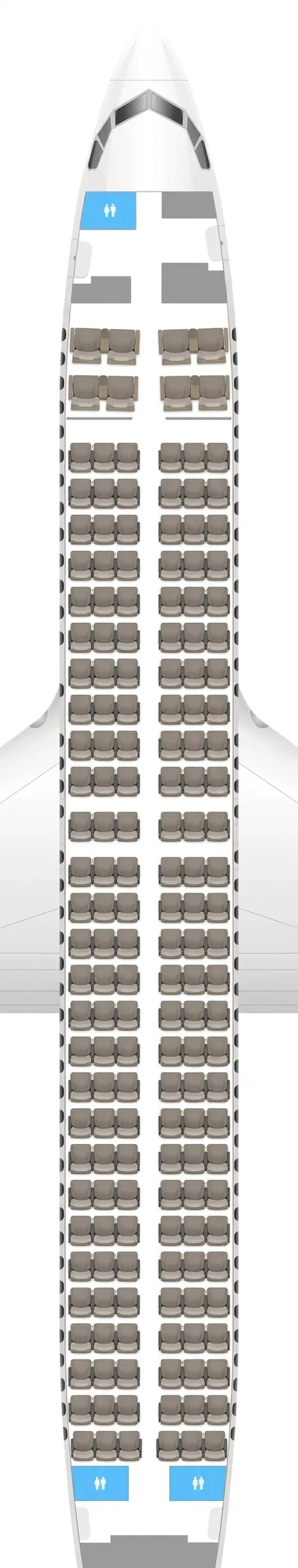 Shanghai Airlines Boeing 737-800 seat map