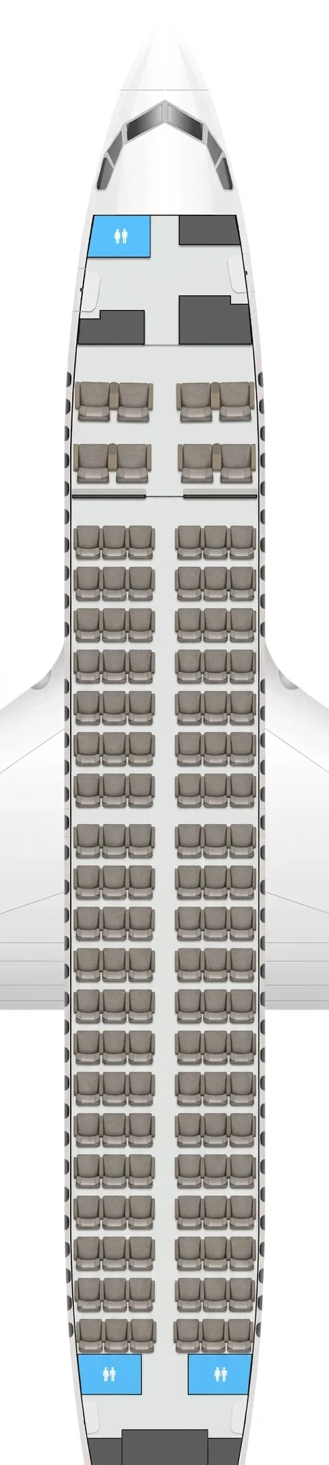 Shanghai Airlines Boeing 737-700 seat map