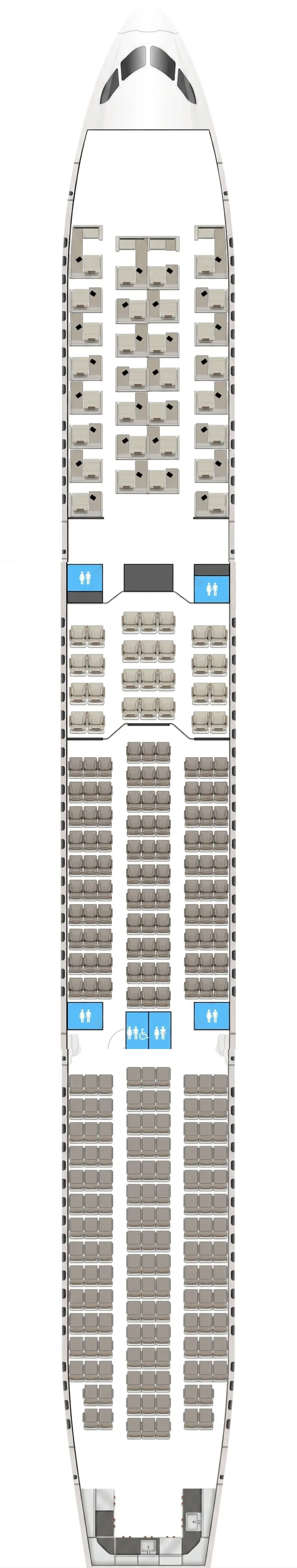 Shanghai Airlines Boeing 787-9 seat map