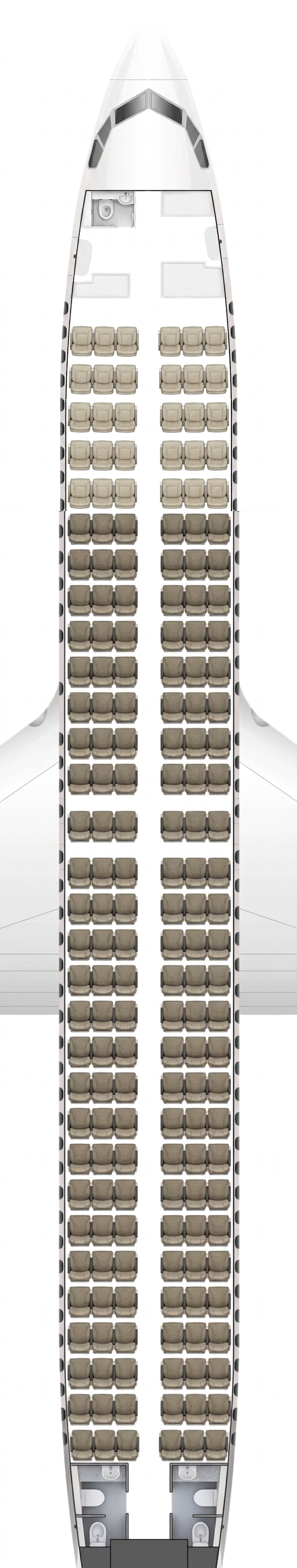 GOL Boeing 737-800 seat map