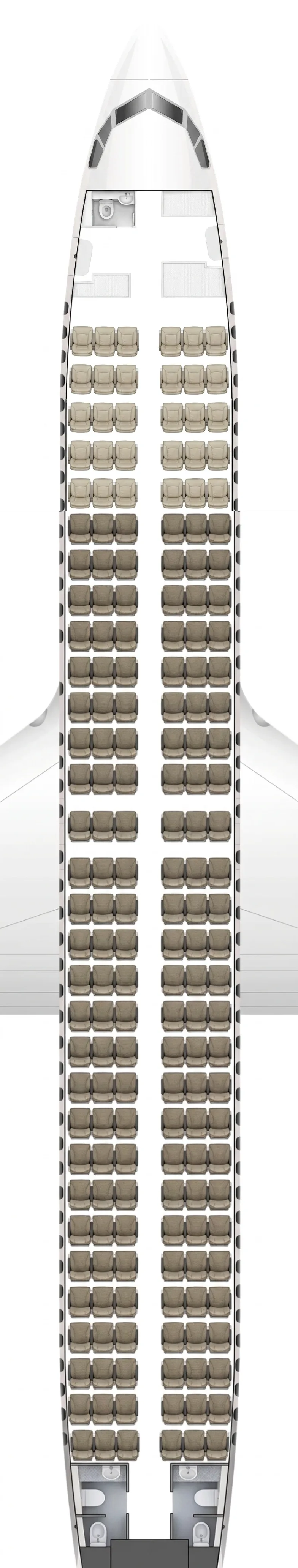 GOL Boeing 737-800 seat map