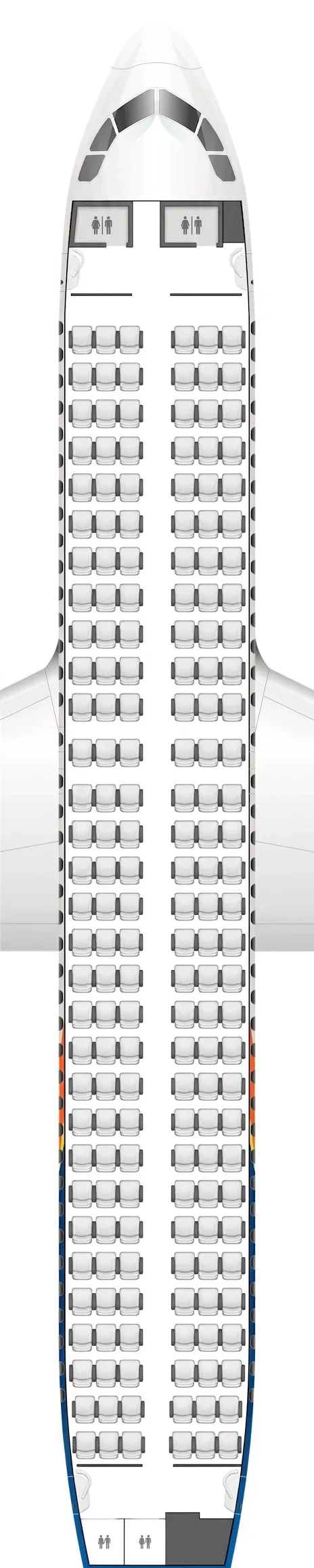 Allegiant Airbus A320 seat map