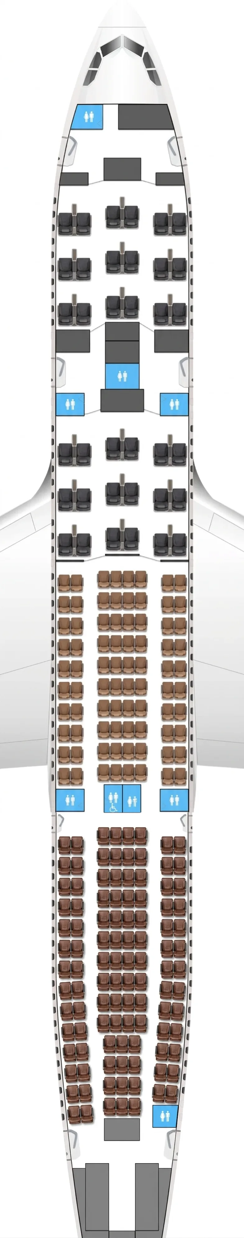 Garuda Indonesia Airbus A330-200 seat map