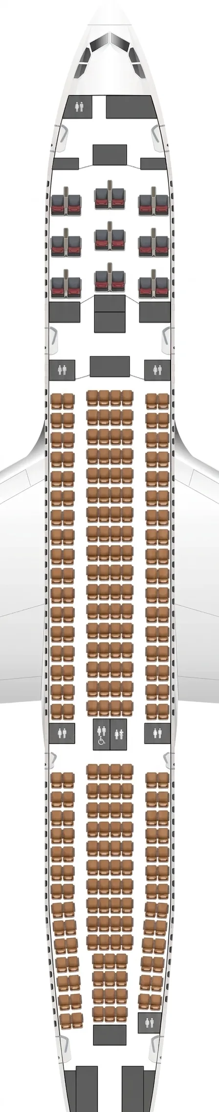 Garuda Indonesia Airbus A330-200 seat map