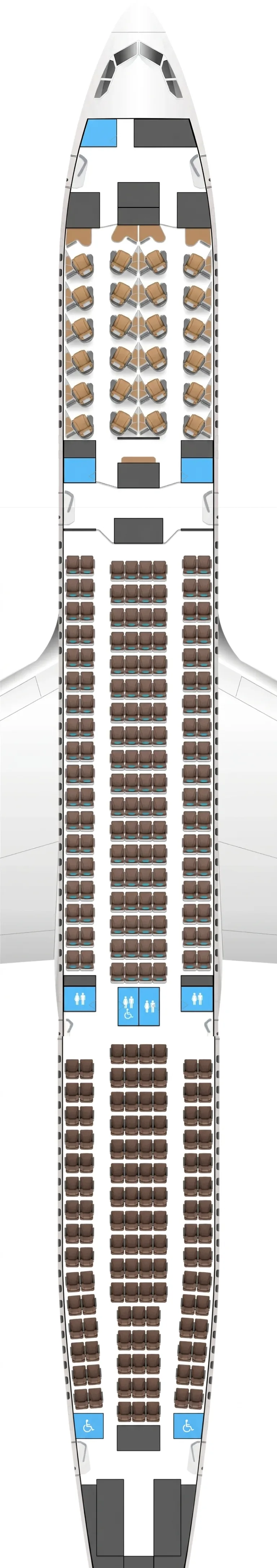 Garuda Indonesia Airbus A330-300 seat map