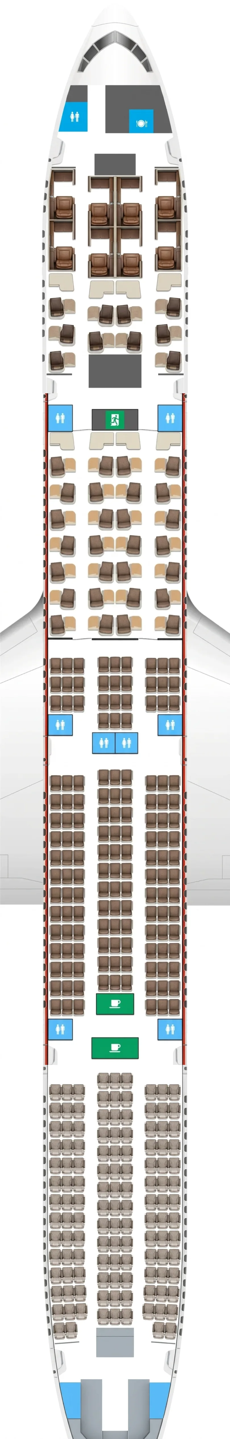 Garuda Indonesia Boeing 777-300ER seat map
