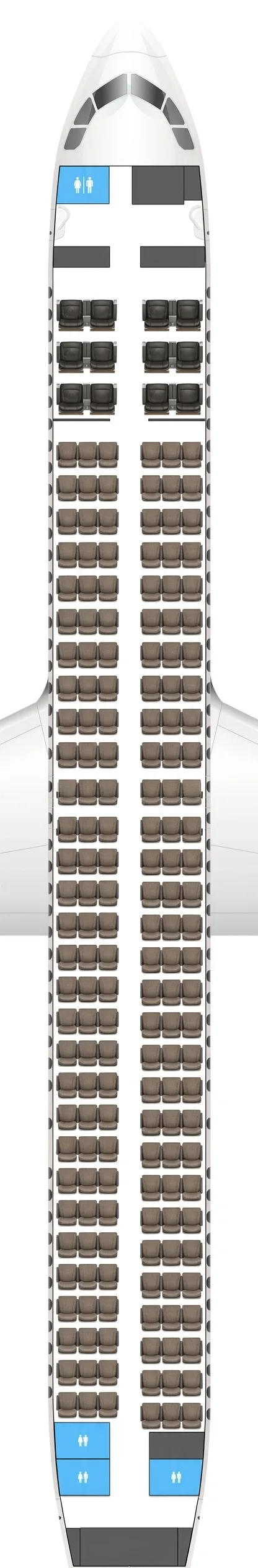 Gulf Air Airbus A321neo seat map