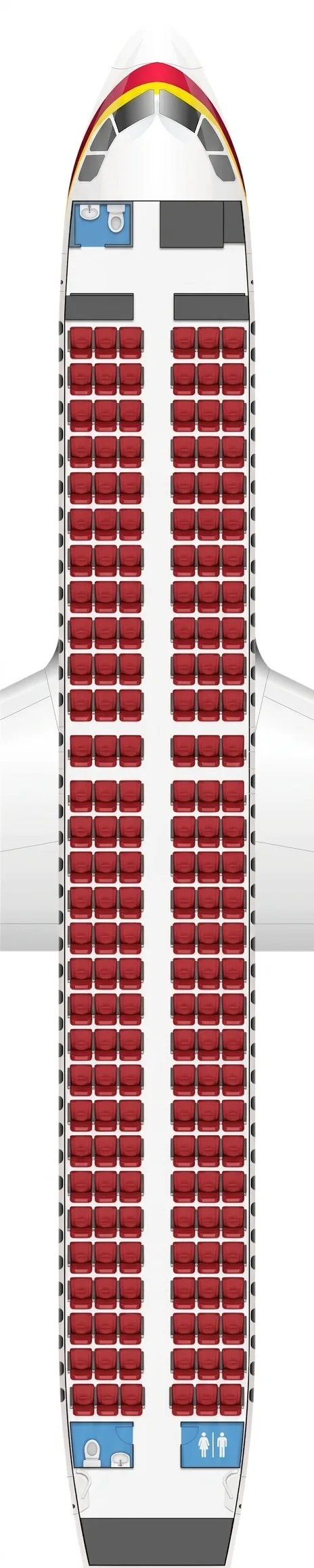 Tianjin Airlines Airbus A320 seat map
