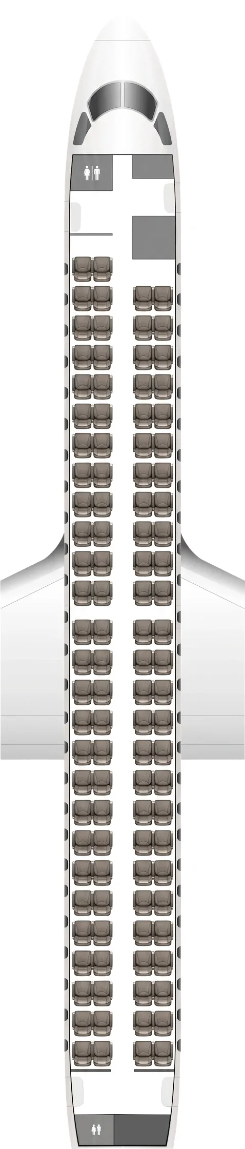 Tianjin Airlines Embraer 190 seat map
