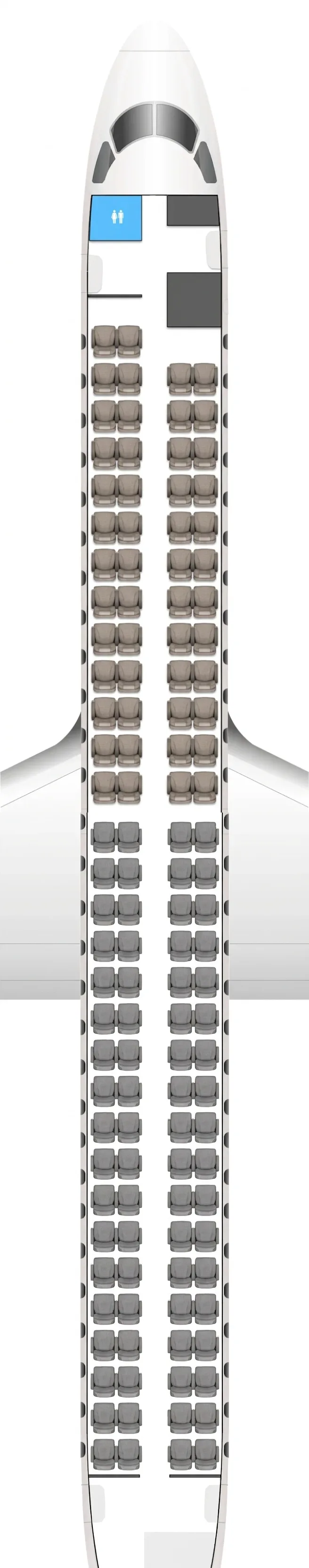 Tianjin Airlines Embraer 195 seat map