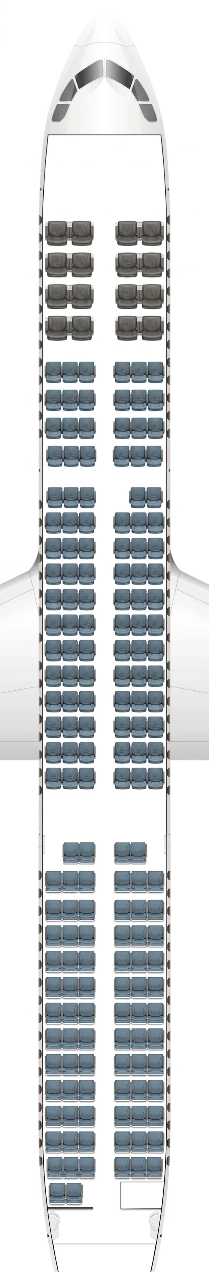 Hawaiian Airlines Airbus A321neo seat map
