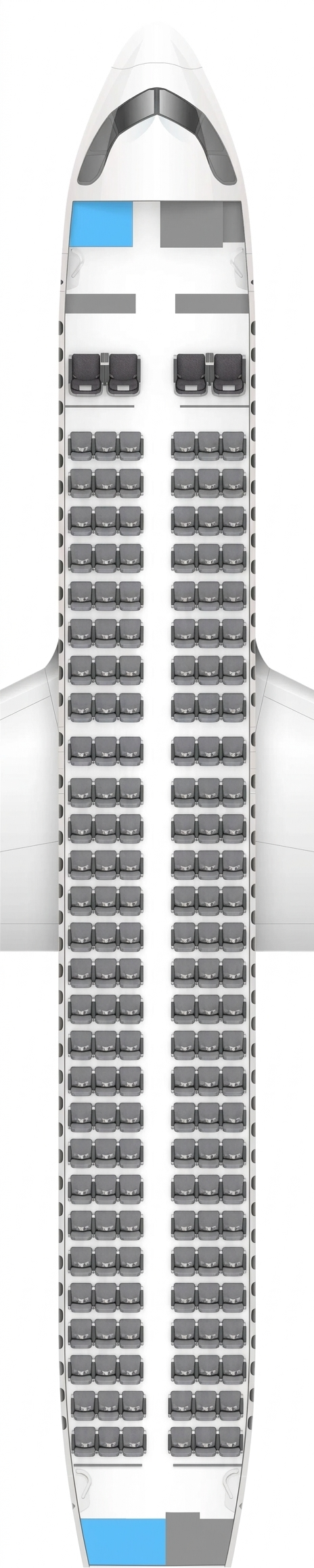 Hainan Airlines Airbus A320neo seat map ()