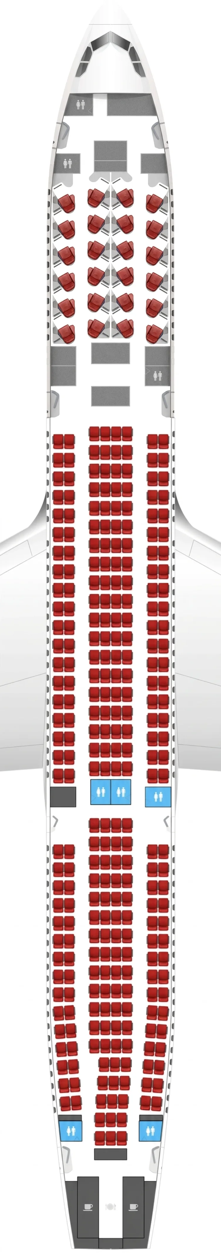 Hainan Airlines Airbus A330-300 seat map