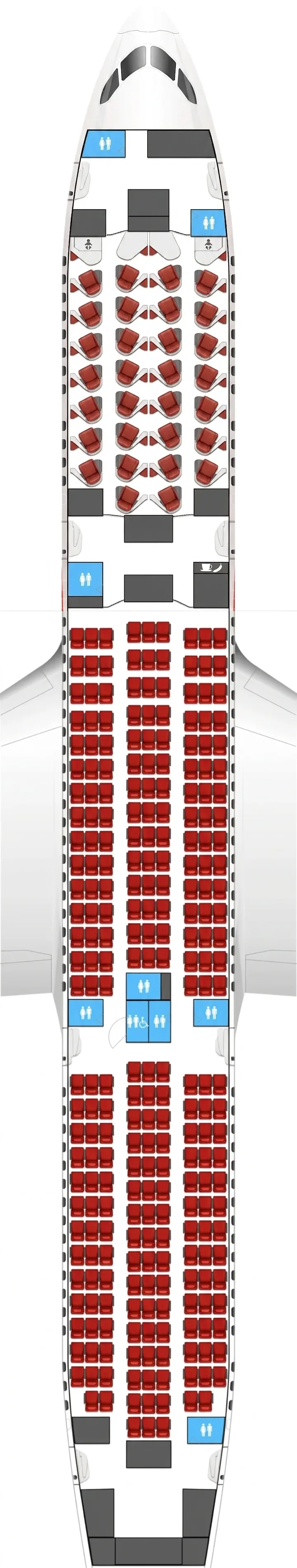 Hainan Airlines Boeing 787-9 seat map