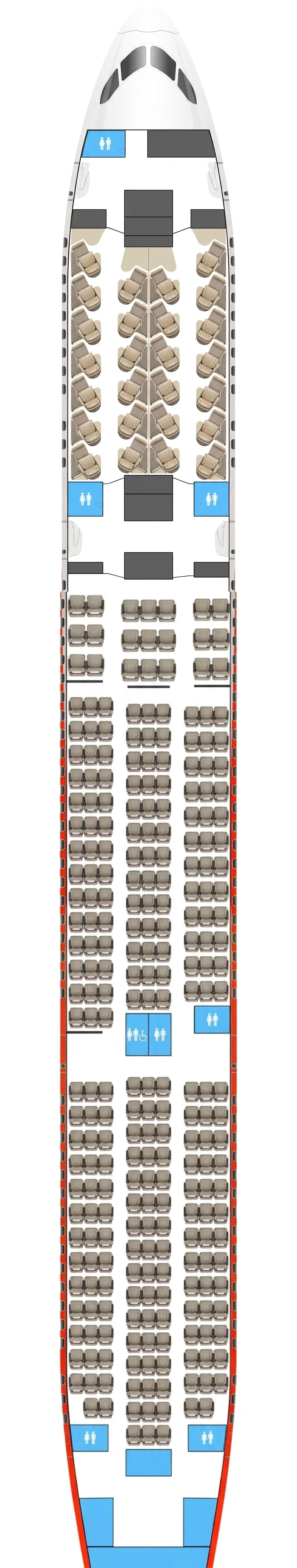 Hainan Airlines Boeing 787-9 seat map